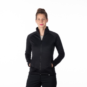 Dámska turistická mikina so zipsom - NORTHFINDER-WANDA-274-blackmelange Čierna XL