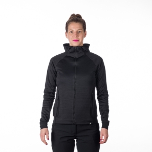Dámska turistická mikina so zipsom - NORTHFINDER-PAULINE-274-blackmelange Čierna XL 1
