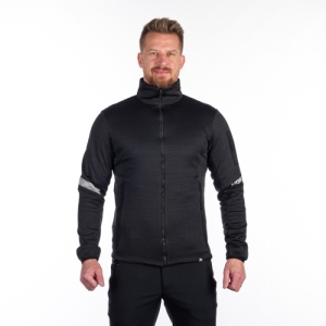 Pánska turistická mikina so zipsom - NORTHFINDER-NICK-274-blackmelange Čierna XXL 3