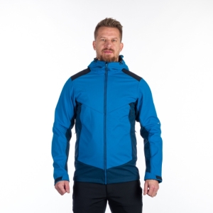 Pánska turistická softshellová bunda - NORTHFINDER-MORRIS-387-blueblue Modrá XXL 2