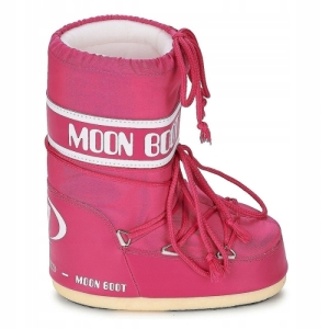 Detské vysoké zimné topánky - MOON BOOT-Icon Nylon bouganville Kids Ružová 27/30