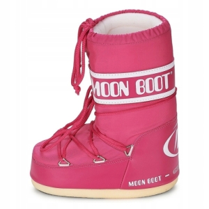 Detské vysoké zimné topánky - MOON BOOT-Icon Nylon bouganville Kids Ružová 27/30 1