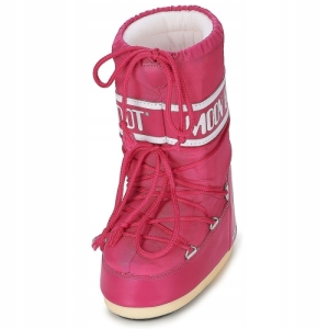 Detské vysoké zimné topánky - MOON BOOT-Icon Nylon bouganville Kids Ružová 27/30 2
