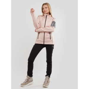 Dámska lyžiarska mikina so zipsom - FUNDANGO-Antila Fleece Jacket-339-soft pink melange Ružová M 4