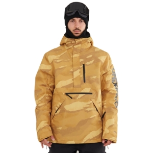 Pánska lyžiarska bunda - FUNDANGO-Tilbury Logo Anorak-246-okker melange Hnedá L