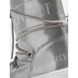 Dievčenské členkové zimné topánky - MOON BOOT-J-Track Tube Glitter K silver Strieborná 29 3