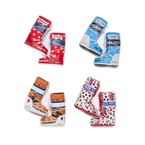 Dámske vysoké zimné topánky - MOON BOOT-Icon Retrobiker white stars Červená 39/41 4