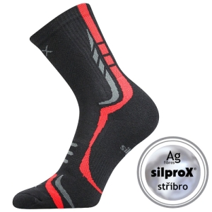 Ponožky - VOXX-THORX - old - BLACK-RED Čierna 39/42