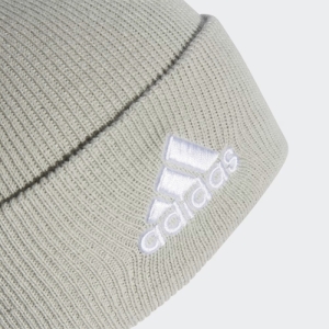 Dámska zimná čiapka - ADIDAS-LOGO BEANIE CUF WONSIL/WHITE Modrá 56/57cm 2