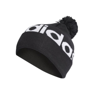 Dámska zimná čiapka - ADIDAS-POMPOM BEANIE BLACK/WHITE Čierna 58/60cm