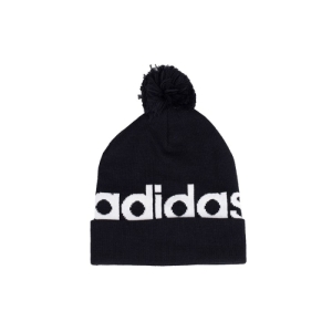 Dámska zimná čiapka - ADIDAS-POMPOM BEANIE BLACK/WHITE Čierna 58/60cm 2