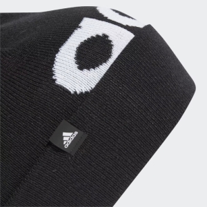 Dámska zimná čiapka - ADIDAS-POMPOM BEANIE BLACK/WHITE Čierna 58/60cm 3