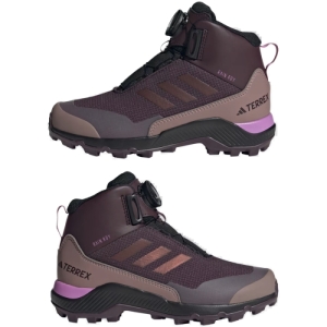 Dievčenské zimné topánky - ADIDAS-Terrex Winter Mid Boa Rain.RDY shadow maroon/red/lilac Červená 40 3