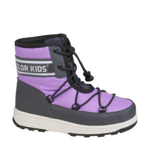 Dievčenské vysoké zimné topánky - COLOR KIDS-Boots W. String violet tulle Fialová 35