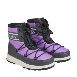 Dievčenské vysoké zimné topánky - COLOR KIDS-Boots W. String violet tulle Fialová 35 1