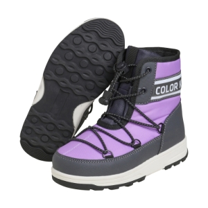 Dievčenské vysoké zimné topánky - COLOR KIDS-Boots W. String violet tulle Fialová 35 2