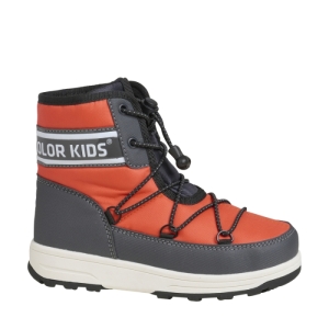 Detské vysoké zimné topánky - COLOR KIDS-Boots W. String orange Oranžová 35