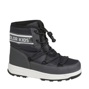 Chlapčenské vysoké zimné topánky - COLOR KIDS-Boots W. String phantom Čierna 35