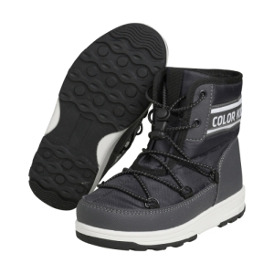 Chlapčenské vysoké zimné topánky - COLOR KIDS-Boots W. String phantom Čierna 35 2