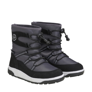 Chlapčenské vysoké zimné topánky - COLOR KIDS-Boots W. String & Stopper phantom Čierna 35 1