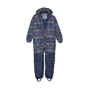 Chlapčenský zimný overal - COLOR KIDS-Coverall - AOP, total eclipse 741089.7850 Modrá 98 1