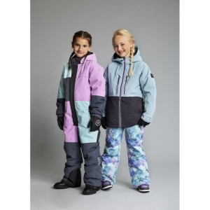 Dievčenské lyžiarske nohavice - COLOR KIDS-Ski Pants - AOP, violet tulle Ružová 164 3