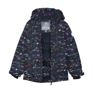 Dievčenská lyžiarska bunda - COLOR KIDS-Ski Jacket - AOP, total eclipse 741118.7850 Modrá 164 2