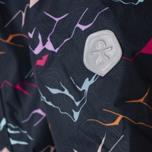 Dievčenská lyžiarska bunda - COLOR KIDS-Ski Jacket - AOP, total eclipse 741118.7850 Modrá 164 3