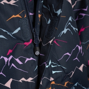 Dievčenská lyžiarska bunda - COLOR KIDS-Ski Jacket - AOP, total eclipse 741118.7850 Modrá 164 4