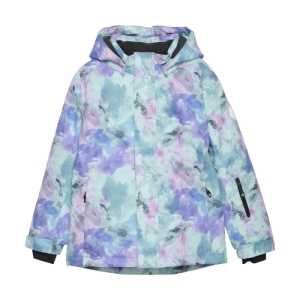 Dievčenská lyžiarska bunda - COLOR KIDS-Ski Jacket - AOP, violet tulle Ružová 164