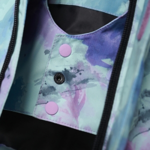 Dievčenská lyžiarska bunda - COLOR KIDS-Ski Jacket - AOP, violet tulle Ružová 164 3