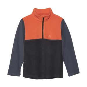 Detská lyžiarska flisová mikina - COLOR KIDS-Fleece Pulli - Colorblock, orange Oranžová 164