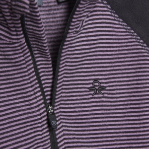 Dievčenská lyžiarska flisová mikina - COLOR KIDS-Fleece Pulli - Striped, violet tulle Ružová 164 2