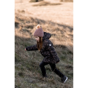 Dievčenská zimná čiapka - COLOR KIDS-Hat-W.Detachable Fake Fur-741223.4330-burlwood Ružová 52cm 3