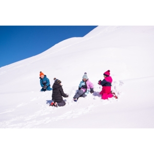 Dievčenská zimná čiapka - COLOR KIDS-Hat-Colorblock-741227.5944-fuchsia purple Ružová 52cm 3