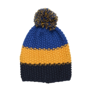 Chlapčenská zimná čiapka - COLOR KIDS-Hat-Colorblock-741227.3333-zinnia Oranžová 52cm