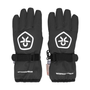 Detské lyžiarske rukavice - COLOR KIDS-Gloves-Waterproof-5458.140-black Čierna 116/128