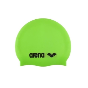 Juniorská plavecká čiapka - ARENA-Clasic Silicone Jr. acid green-black Zelená