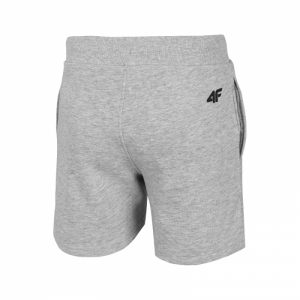 Chlapčenské teplákové kraťasy - 4F-BOYS-pants-HJL21-JSKMD001-27M-Grey Šedá 146 1