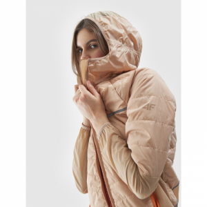 Dámska turistická bunda - 4F-DOWN JACKET-4FWSS24TDJAF383-83S-BEIGE Béžová L 5