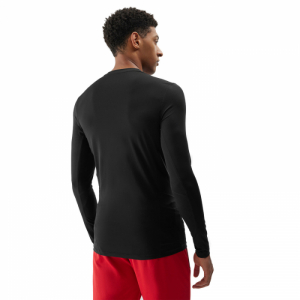 Pánske tréningové tričko s dlhým rukávom - 4F-LONGSLEEVE FNK-4FWSS24TFLOM183-20S-DEEP BLACK Čierna XXL 3