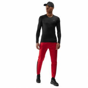 Pánske tréningové tričko s dlhým rukávom - 4F-LONGSLEEVE FNK-4FWSS24TFLOM183-20S-DEEP BLACK Čierna XXL 4