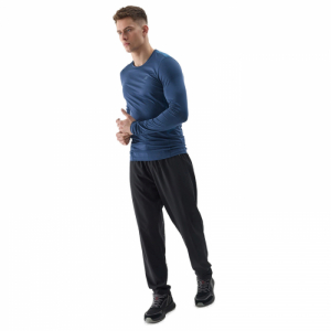 Pánske tréningové tričko s dlhým rukávom - 4F-LONGSLEEVE FNK-4FWSS24TFLOM183-32S-DENIM Modrá XXL 4