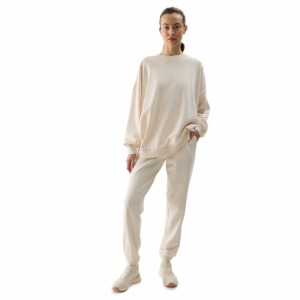 Dámska mikina - 4F-SWEATSHIRT-4FWSS24TSWSF1055-12S-CREME Béžová L 5