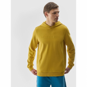 Pánska mikina s kapucňou - 4F-SWEATSHIRT-4FWSS24TSWSM0948-71S-YELLOW Žltá XL 1