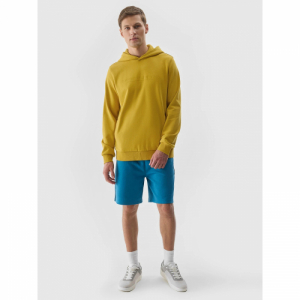 Pánska mikina s kapucňou - 4F-SWEATSHIRT-4FWSS24TSWSM0948-71S-YELLOW Žltá XL 3
