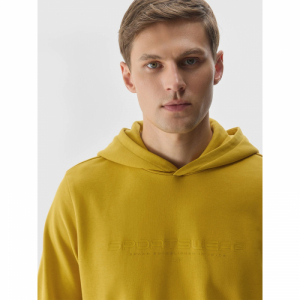Pánska mikina s kapucňou - 4F-SWEATSHIRT-4FWSS24TSWSM0948-71S-YELLOW Žltá XL 4
