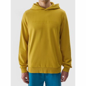 Pánska mikina s kapucňou - 4F-SWEATSHIRT-4FWSS24TSWSM0948-71S-YELLOW Žltá XL 5