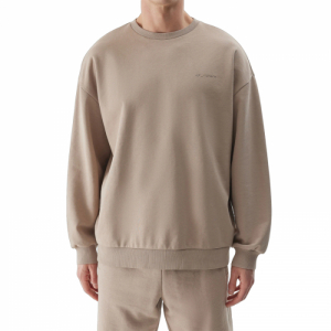 Pánska mikina - 4F-SWEATSHIRT-4FWSS24TSWSM1027-83S-BEIGE Béžová XL 1