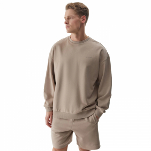 Pánska mikina - 4F-SWEATSHIRT-4FWSS24TSWSM1027-83S-BEIGE Béžová XL 2